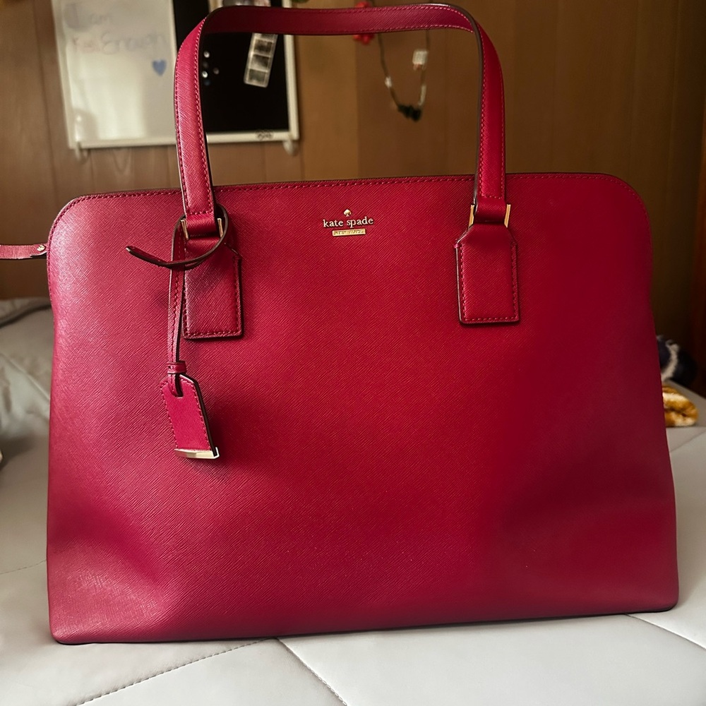 Hot Pink Kate Spade Purse with Laptop Sleeve